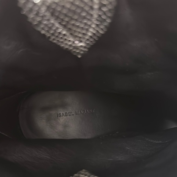 Isabel Marant Leyane Silver Metallic Boots Womens Size 38 Cowgirl Western - Picture 11 of 13